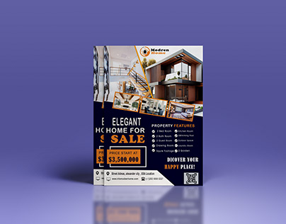 Elegant home sale flyer