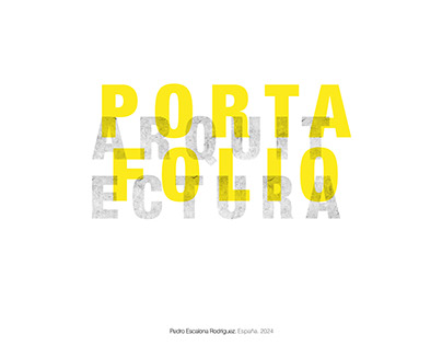 Architecture Portfolio. Pedro Escalona. 2024