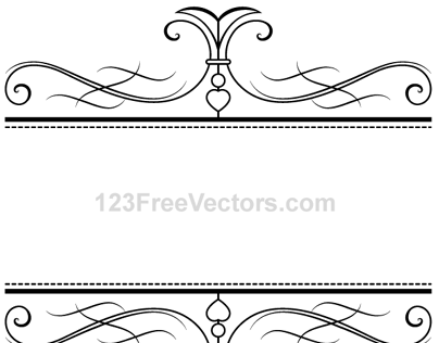 Calligraphy Ornamental Frame Vector Graphics