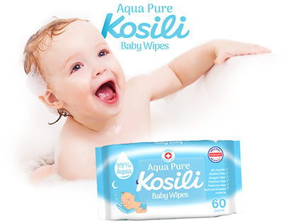 Kosili Aqua Pure baby wet wipes