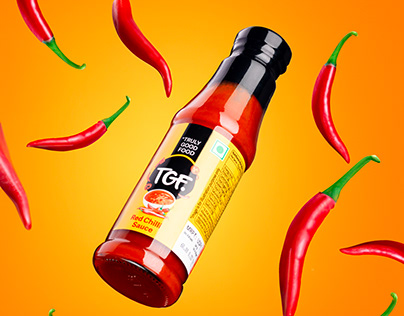 TGF RED CHILLI SAUCE(PRODUCT PHOTOGRAPHY)