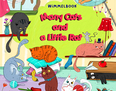 Wimmelbook "Many Cats and a Little Rat"