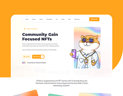 NFT collection landing page