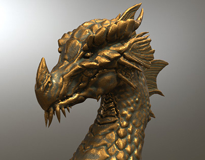 3D Dragon Bust
