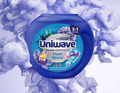 Packaging design for Uniwave laundry capsules