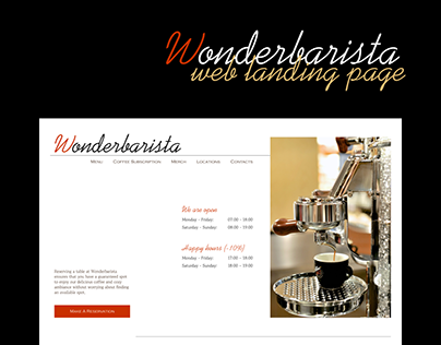 Coffee house | Web Landing Page