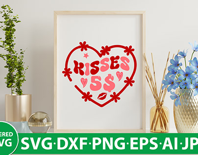 Kisses 5$ Retro SVG Design