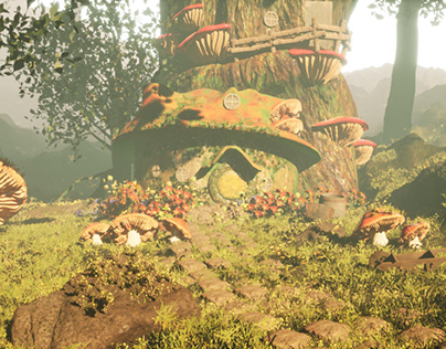 Mushroom house Unreal Engine Environment Art