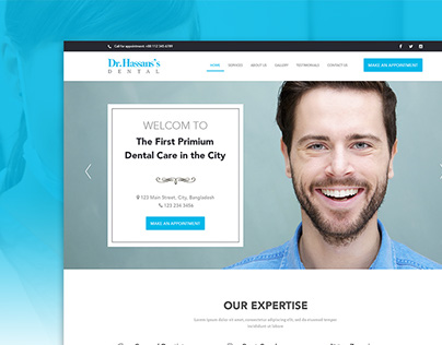 Web Layout for Dental Care