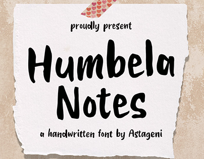 FREE FONT | Humbela Notes