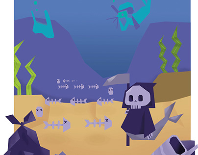 Illustration - pollution océan