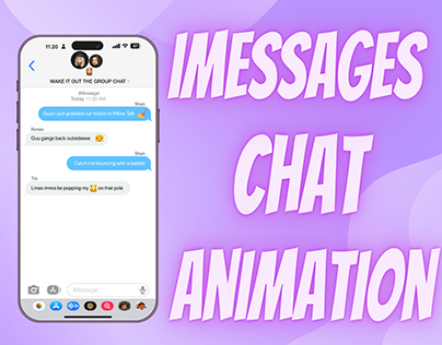 Custom iMessage Phone Text Message Group Chat Animation