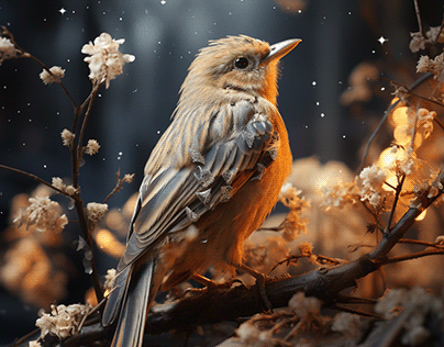 bird sings after a long, silent night