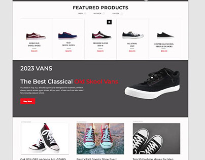 I created an homepage for vans,inspirations from vans
