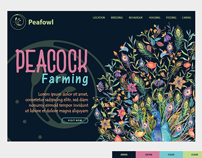 Peacock Farming Landing Page