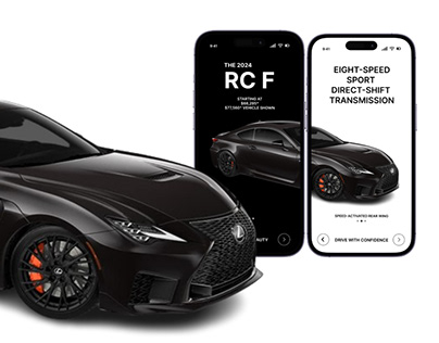 Car App (Lexus RCF) Mobile UI