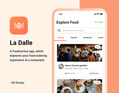 Food Ordering App UX Design