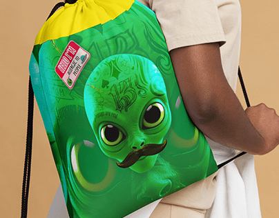 Mr. Kong Alien Drawstring Bag (I´m allergic to people)