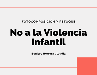 Afiche "NO a la Violencia Infantil"