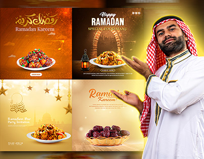 Ramadan food social media post design