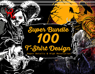 Super 100 t-shirt design bundle
