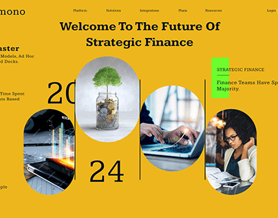 Landing page for finance.