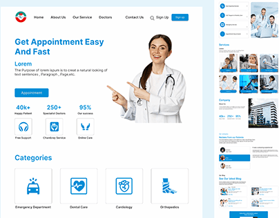 Doctor appointment web design