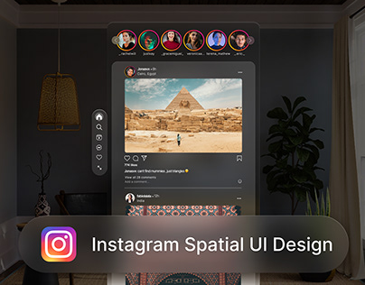 Apple Vision Pro I Instagram Spatial UI design