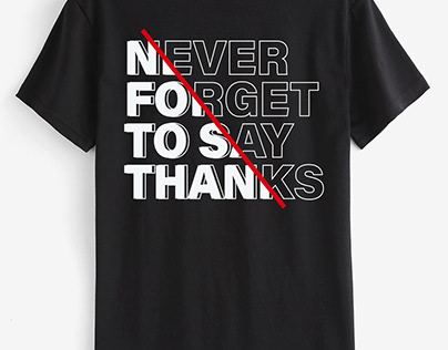 custom trendy typography t shirt design