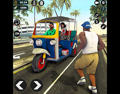 Gangster Tuktuk Rickshaw Icon