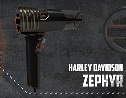 Hair Dryer Design for Harley Davidson