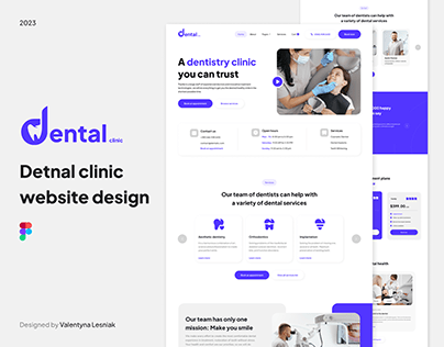 Detnal clinic website design