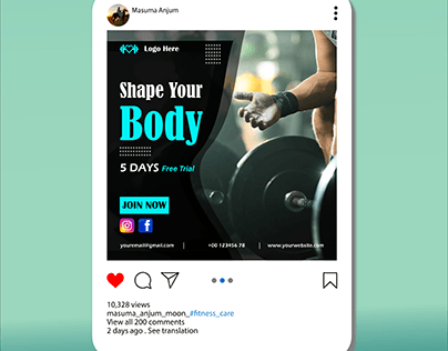 Fitness Care Social Media Post