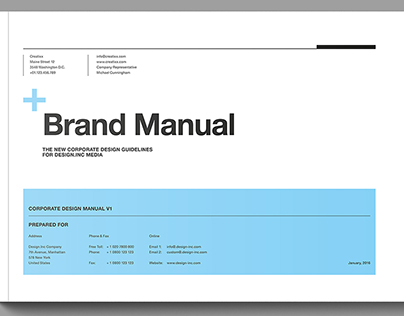 Brand Manual with 44 Pages and Real Text.