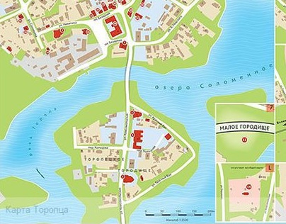 Карта города Торопец