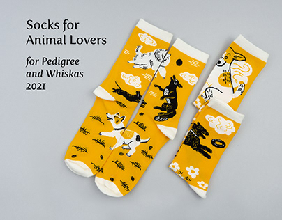 Socks with Dogs and Cats for Pedigree/Whiskas