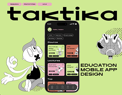 TAKTIKA education mobile app design