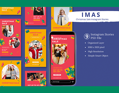 Imas - Christmas Sale Instagram Stories Template
