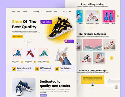 Footwear Website Design UI Concept