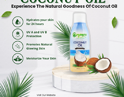 Coconut Oil Advertising Poster Design