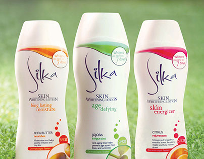 Silka New Skin Whitening Lotion collaterals