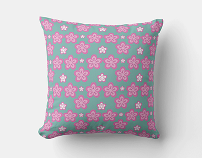 Cherry Blossom Pattern Throw Pillow for Living Room