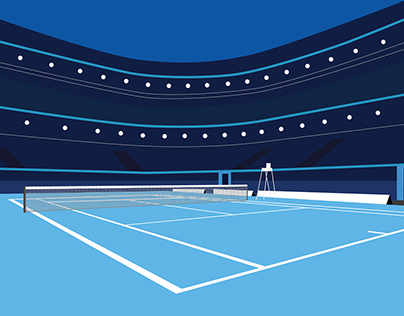 Tennis Court by Night