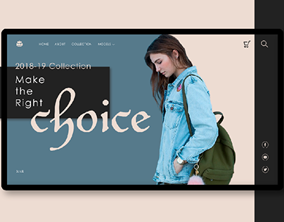 concept site for brand backpacks CHOICE