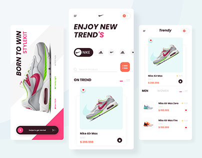 Shoes Apps Trendy User Interface