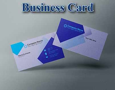 Blue colored business card