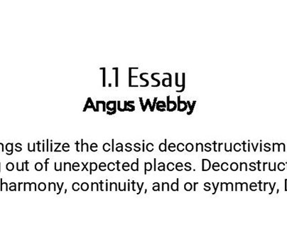 1.1 Essay - Angus Webby