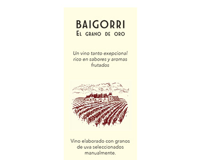 Étiquette de vin espagnol