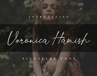 Veronica Hamish Signature Handwritten Font