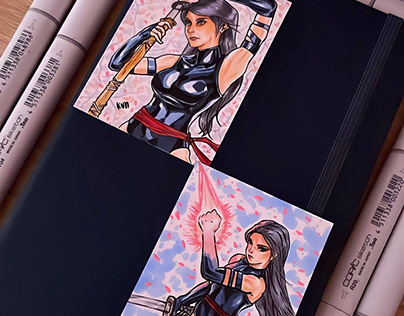 Psylocke X-men Sketch Cards